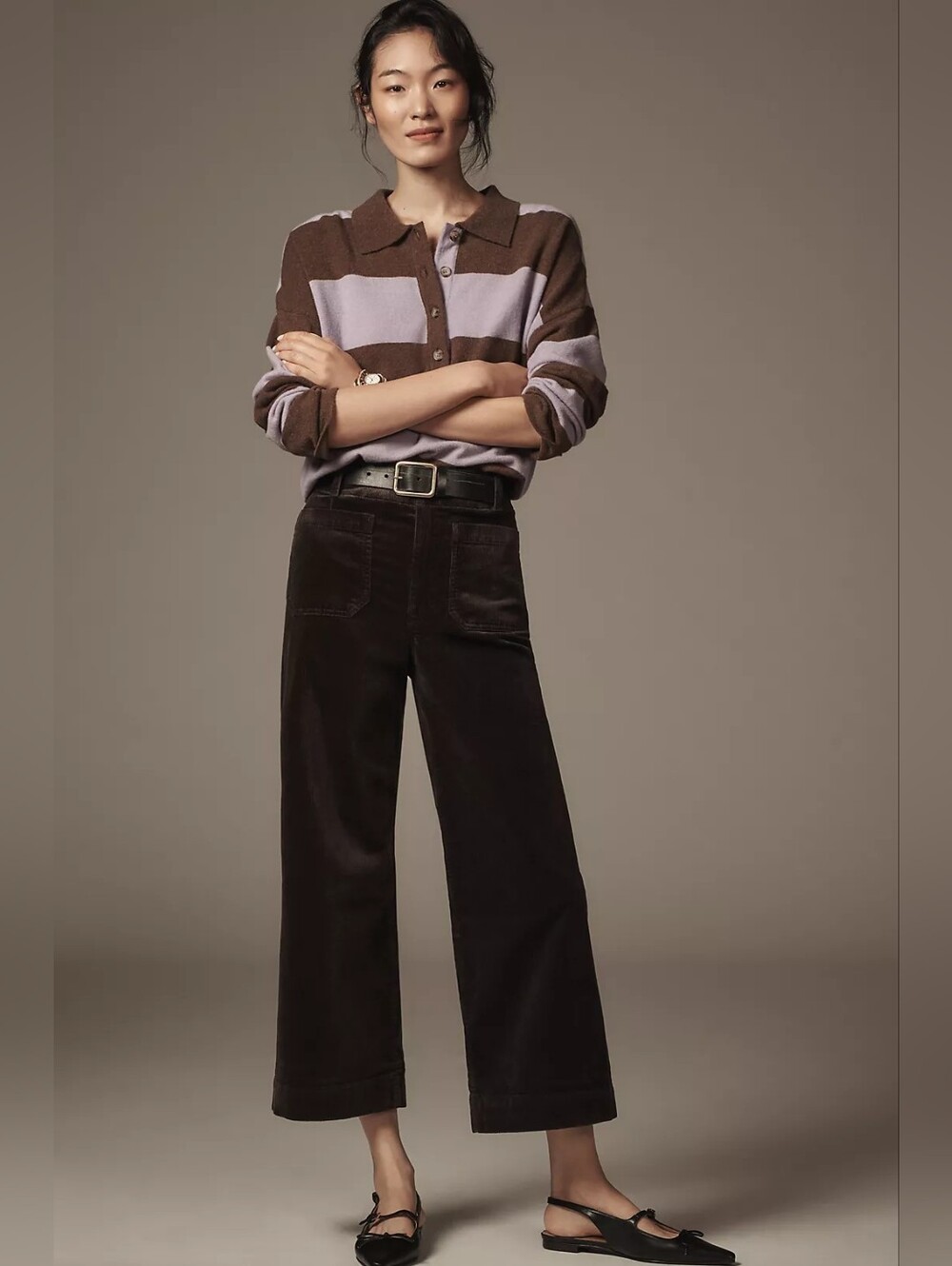 Maeve NWT Colette Corduroy Crop Wide-Leg Pants 34